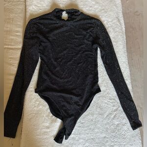 Size M 
Forever 21 
Sparkle body suit